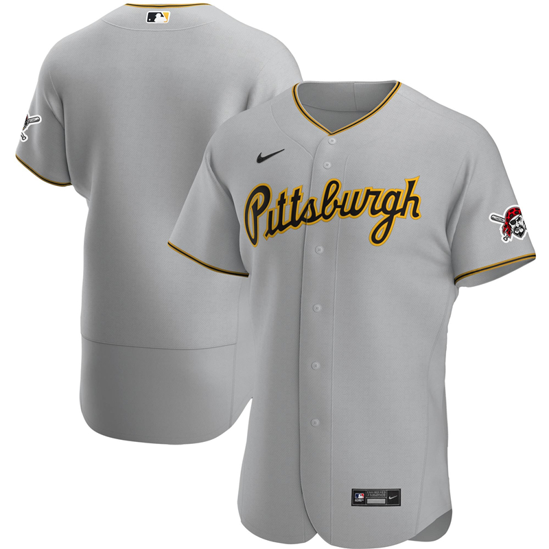 2020 MLB Men Pittsburgh Pirates Nike Gray Road 2020 Authentic Team Jersey 1->pittsburgh pirates->MLB Jersey